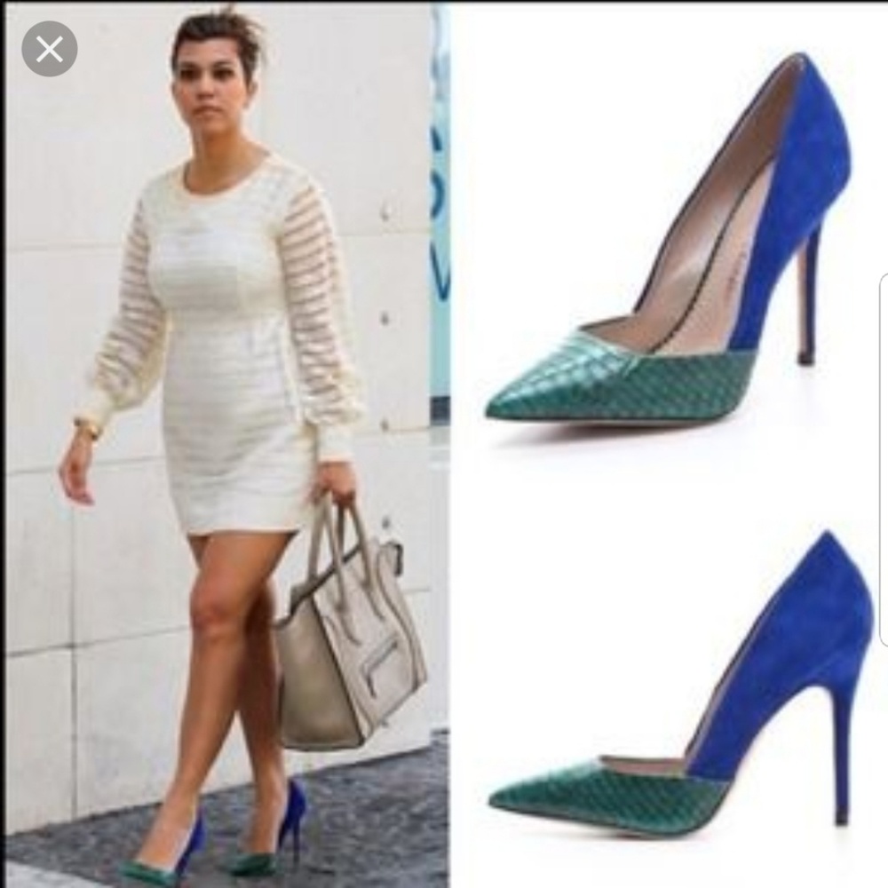 Jean-michel cazabat leather/python pumps